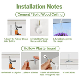 Aidoclip outdoor hanger ceiling hook suitable for patio decorations