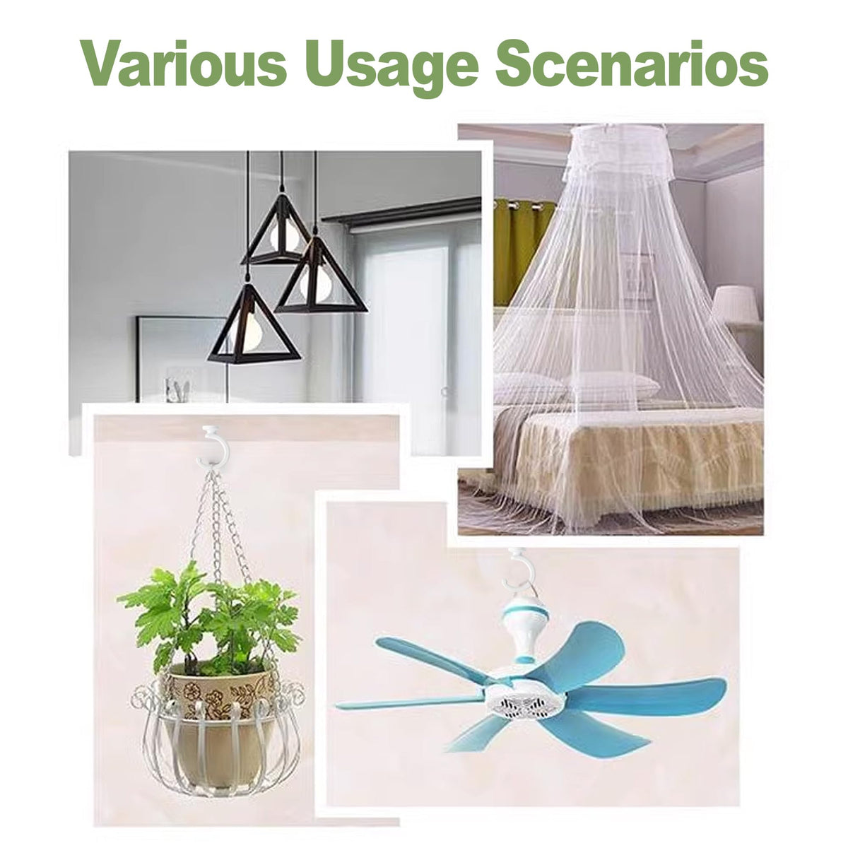 Aidoclip wind chime ceiling hook perfect for outdoor or entryway decor