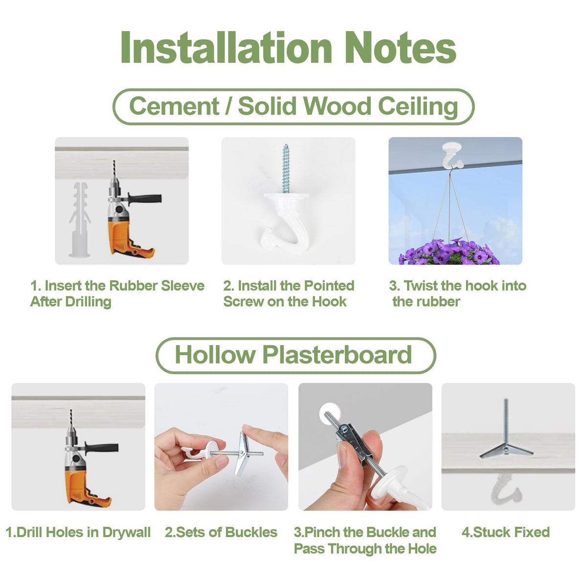 Aidoclip heavy-duty hooks designed to support up to 25 pounds on solid walls