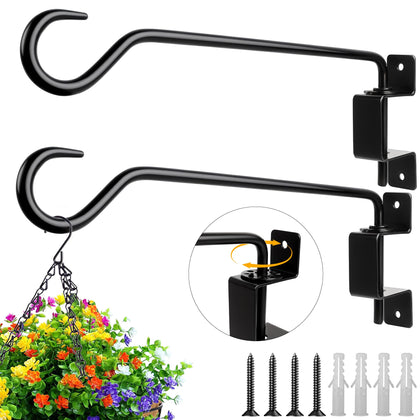Aidoclip wall-mounted plant hanger close-up in rustic iron, ideal for indoor greenery.