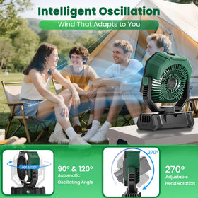 Remote control for convenient adjustments on the AIEPOCH misting camping fan.