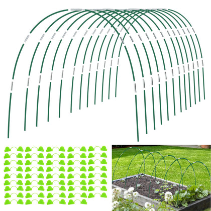 Aierden 72-piece garden hoops offer sturdy raised-bed support with fiberglass construction