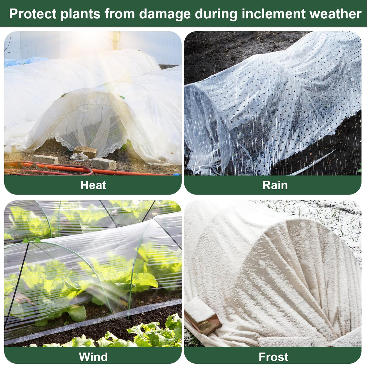 Aierden clips secure netting and coverings for stable crop protection