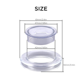 AIEX plastic cap sealing a 2-inch table hole for a clean look