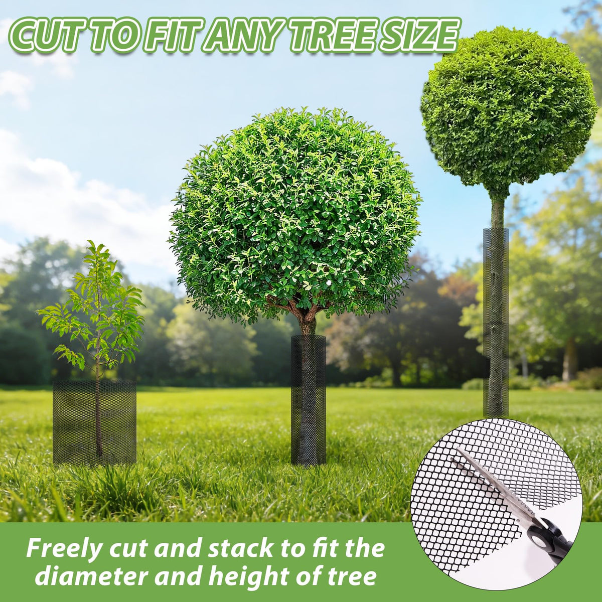 Aifanss breathable open mesh net allows air, light, and moisture to reach the trunk.