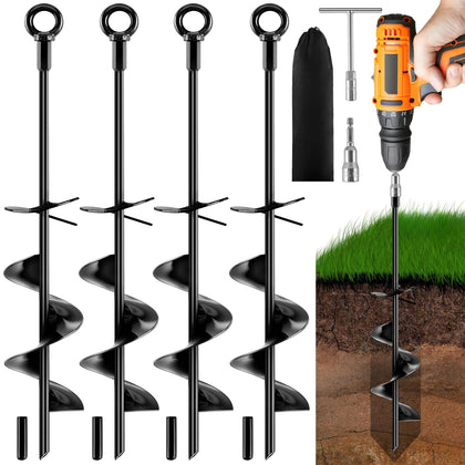 Aifanss Ground Anchors 18-inch shaft provides durable stabilization in soil