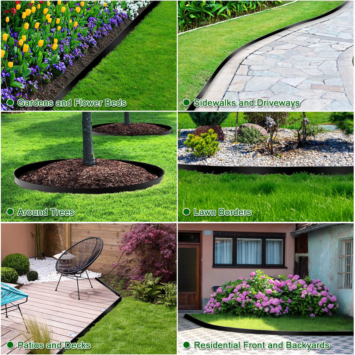 Aifanss border kit installed in backyard for defined spaces