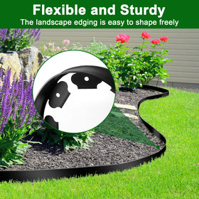 Aifanss edging kit shows 50 spikes anchoring a durable border