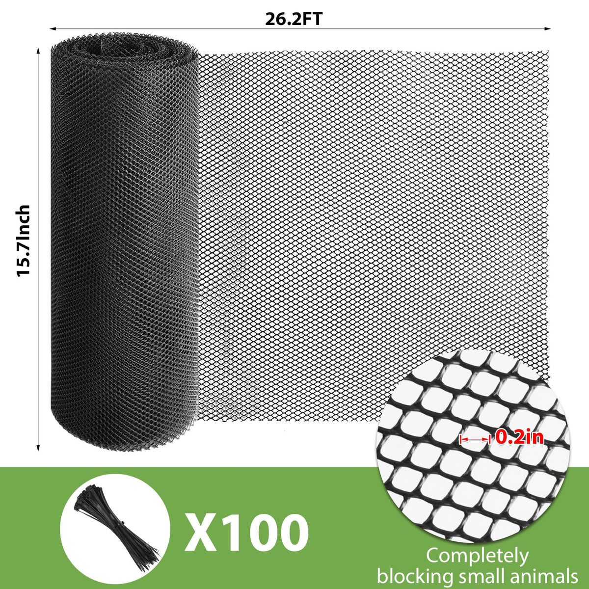 Aifanss dense mesh bark guard shields the trunk from animals and damage.