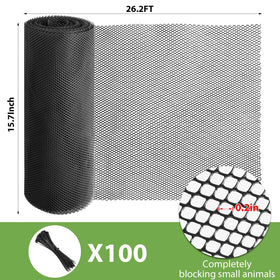 Aifanss dense mesh bark guard shields the trunk from animals and damage.
