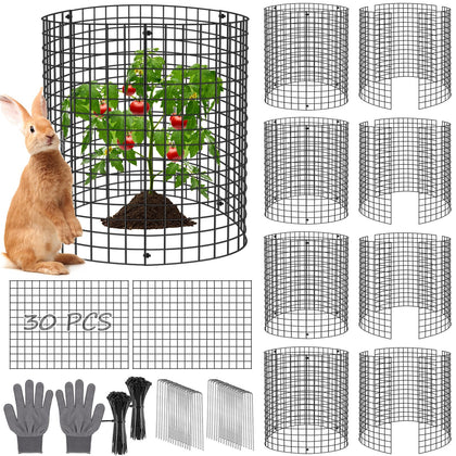 Aifanss plant protector cage surrounding vegetables to deter rabbits