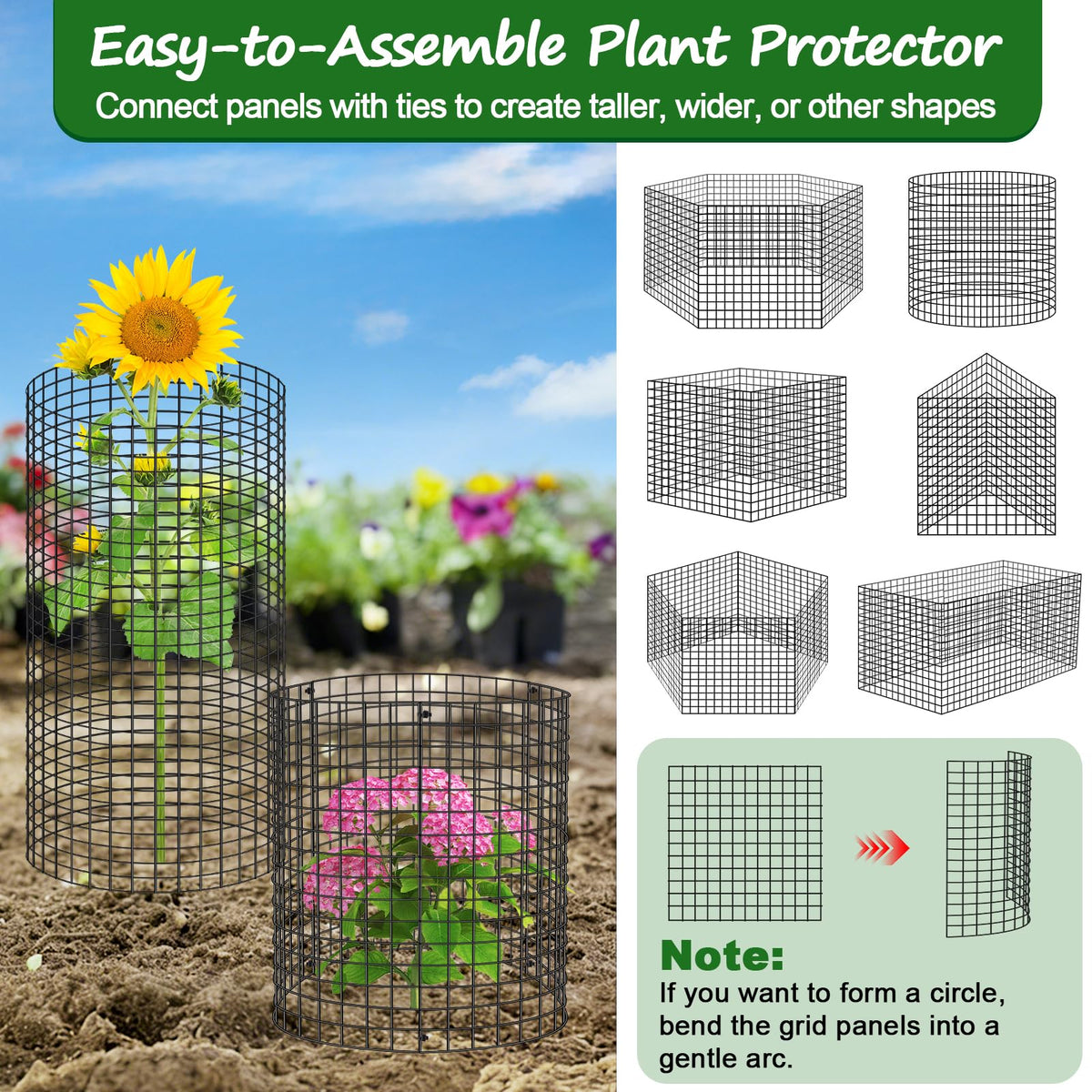 Aifanss rabbit-deterrent barrier shield protecting garden plants