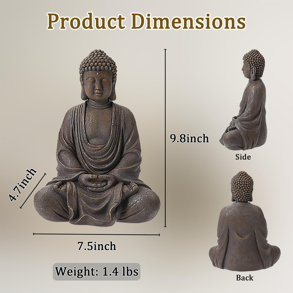 Aifeorzo Buddha statue indoor decor adds serene focal point.