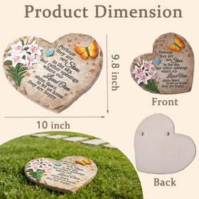 Aifeorzo heartstone with butterflies and floral design for remembrance