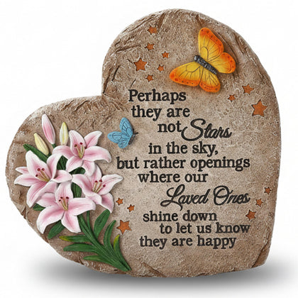 Aifeorzo memorial heartstone 10inch in garden for lasting memory