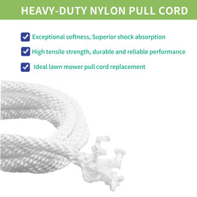 A.I.FORCE mower start rope installed on a mower for fast starts