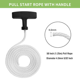 Close-up of A.I.FORCE nylon pull rope showing strength and flexibility for tough starts
