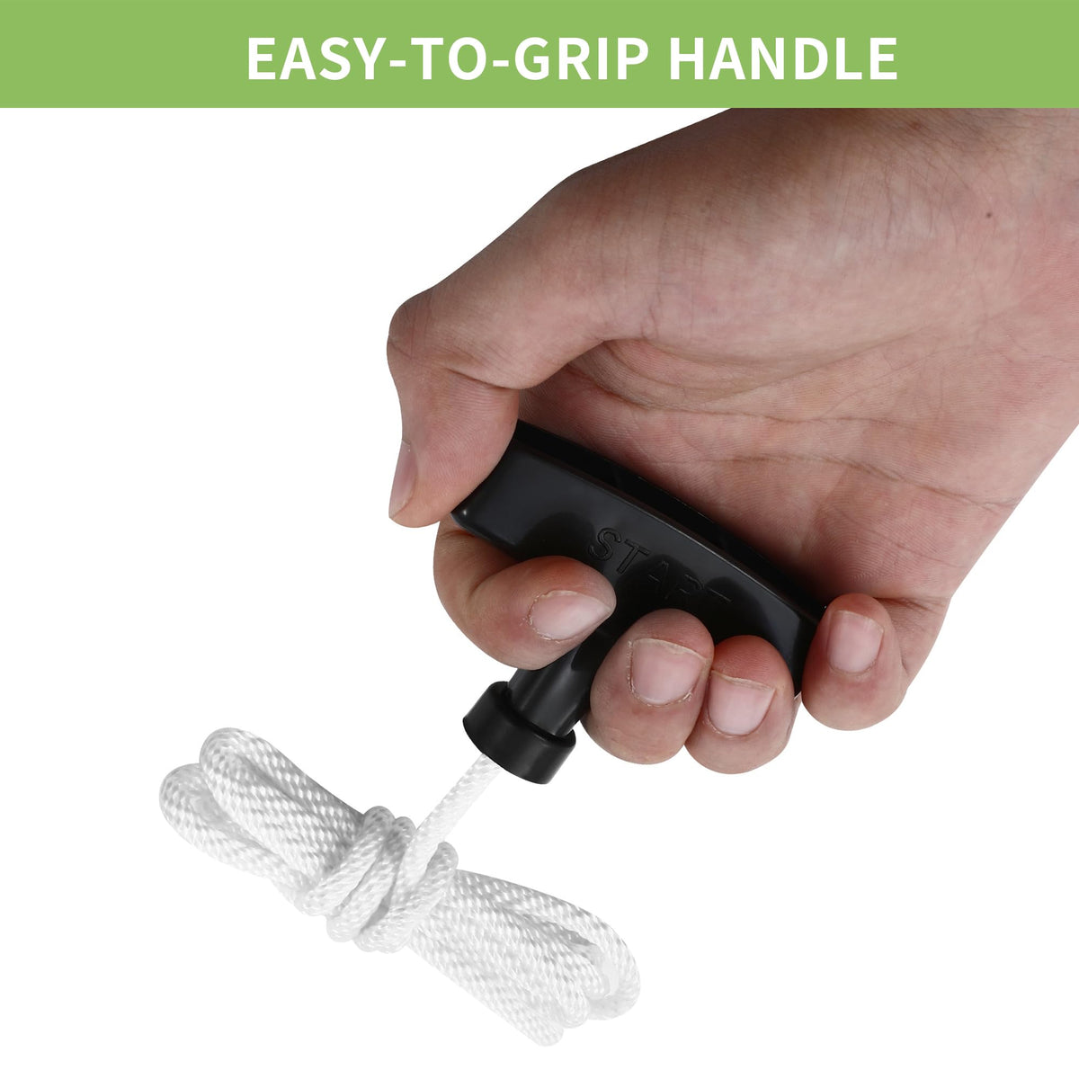 A.I.FORCE black soft-grip starter handle for easy starts