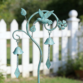AIHAOKAN metal yard decor with bell adds gentle wind chime ambiance.