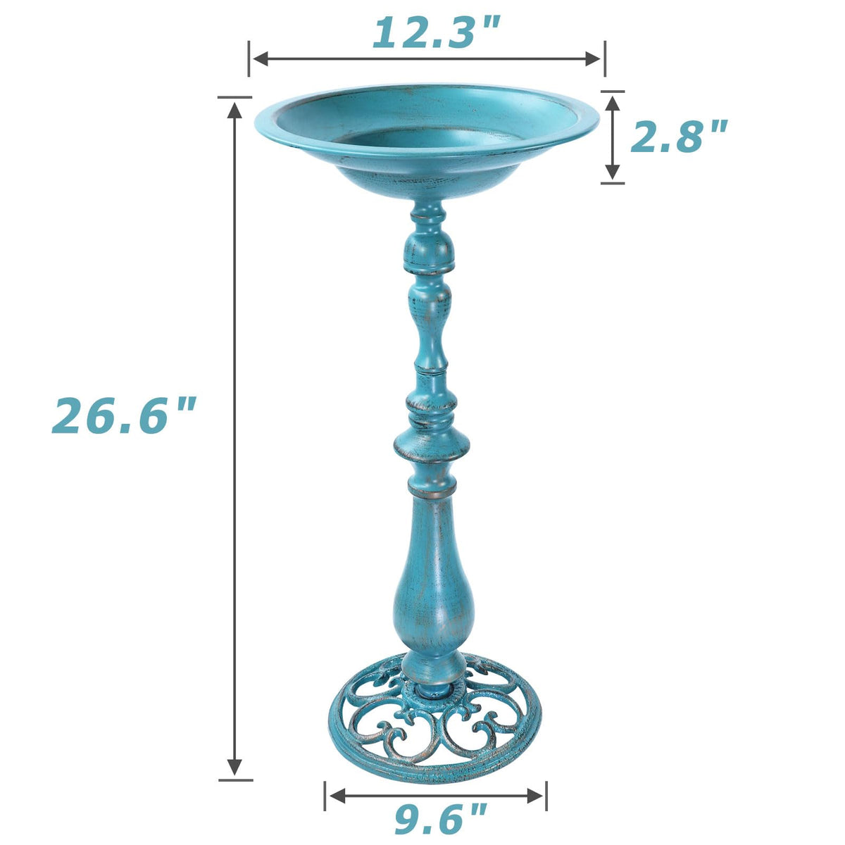 AIHAOKAN cast iron base provides solid stability for outdoor use.