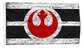 Aihccy Rebel Alliance flag front view, durable polyester ready for indoor or outdoor use.