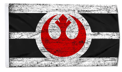 Aihccy Rebel Alliance flag front view, durable polyester ready for indoor or outdoor use.