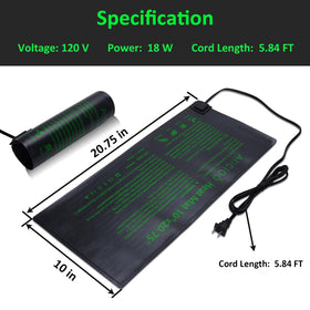 Aiicioo heat mat features durable PVC construction for longevity