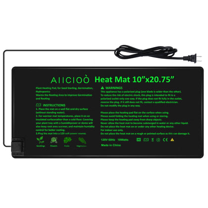 Aiicioo Seedling Heat Mat in use for even warmth during germination