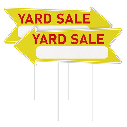 Aijmguo yard sale left arrow sign enhances street visibility.