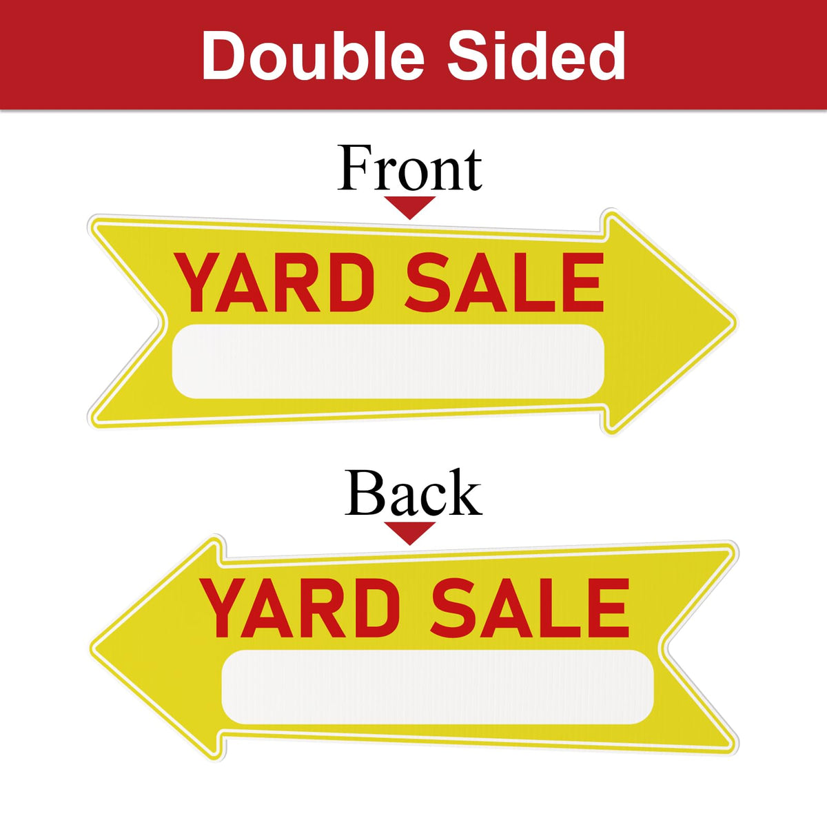 Aijmguo yard sale double-sided printing increases exposure from both directions.