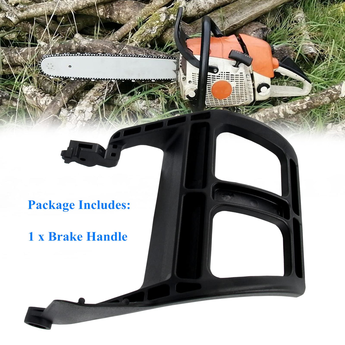 AILEETE installation-ready brake handle on Stihl models for easy swap.