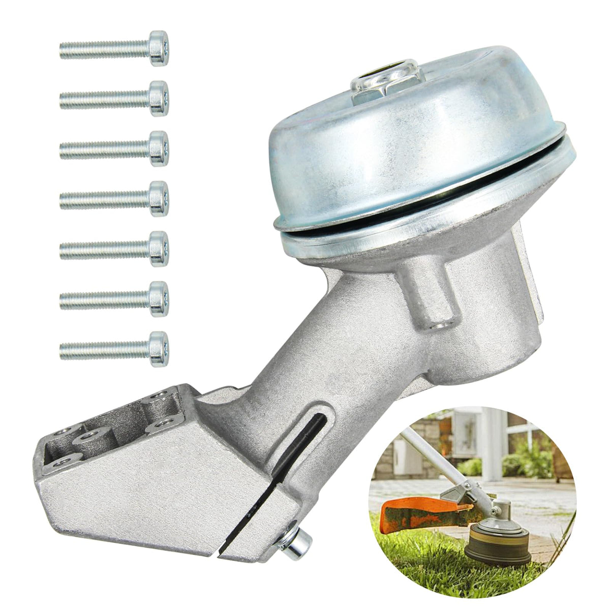 AILEETE trimmer gear head on a Stihl FS series machine