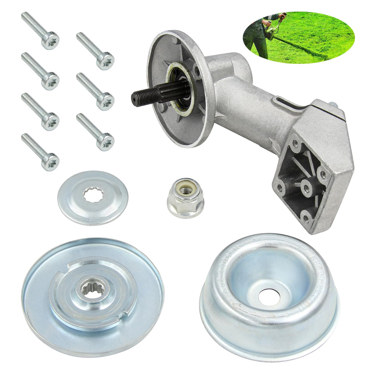 AILEETE gear head with thrust washer and rider plate for alignment