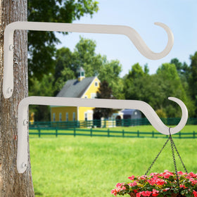 AILIN YELOKIE 10-inch plant hanger on deck with rust-resistant steel.