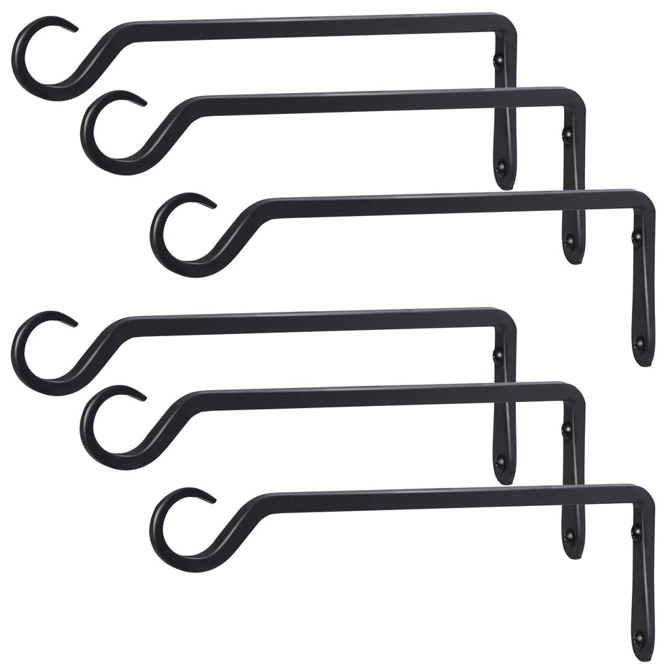 AILIN YELOKIE 12-inch plant hanger hook in black for outdoor use