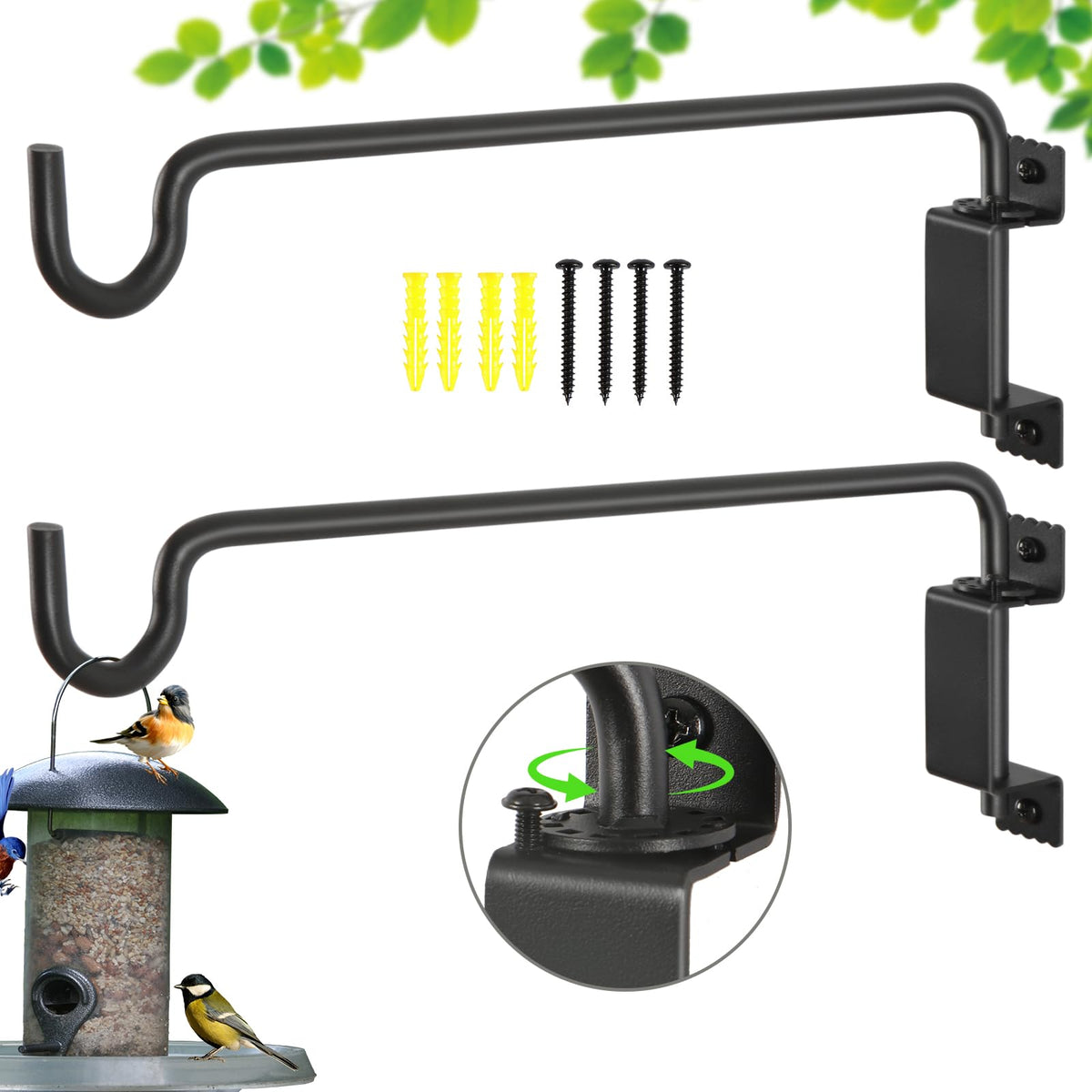 AILIN YELOKIE 16-inch swivel hook enables adjustable sun exposure for plants