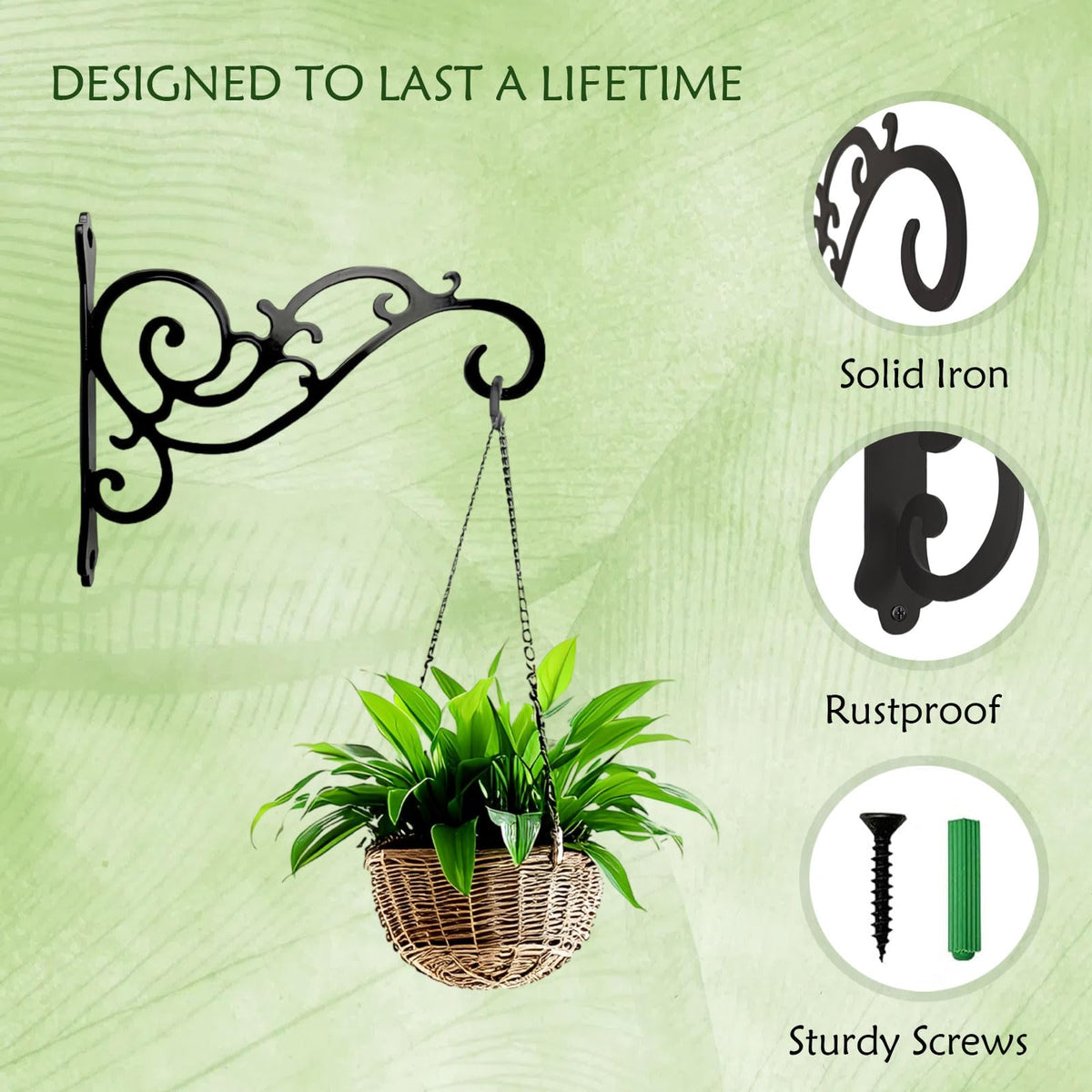 Heavy duty hangers supporting medium to large baskets on AIM and GGKK.