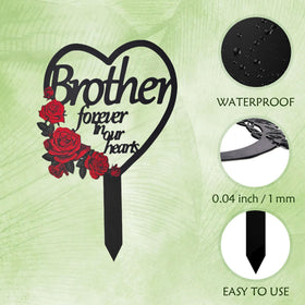 AIM & GGKK weather-resistant stake stands up to outdoor conditions.