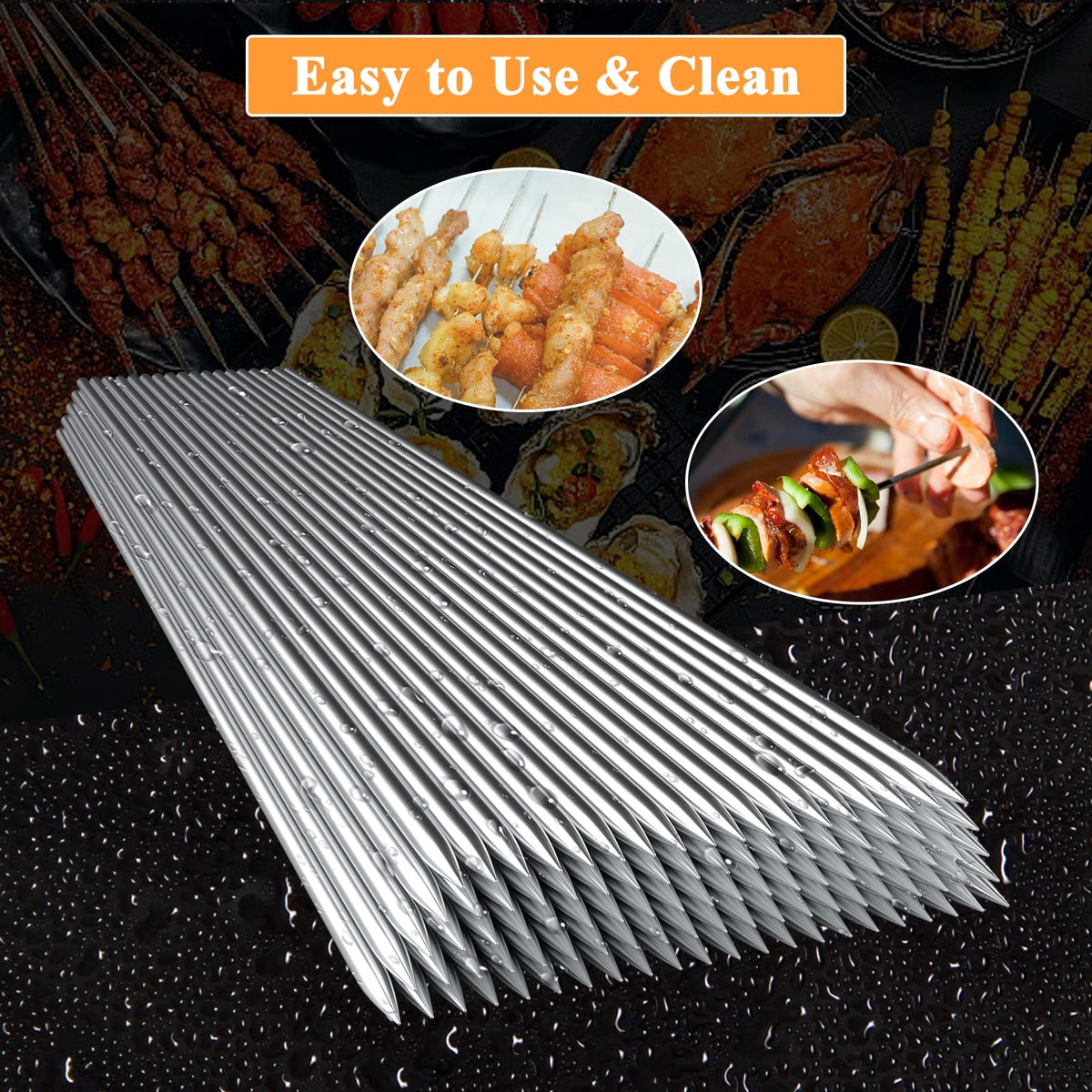 AIMEIKI skewers are dishwasher safe for easy cleanup after meals