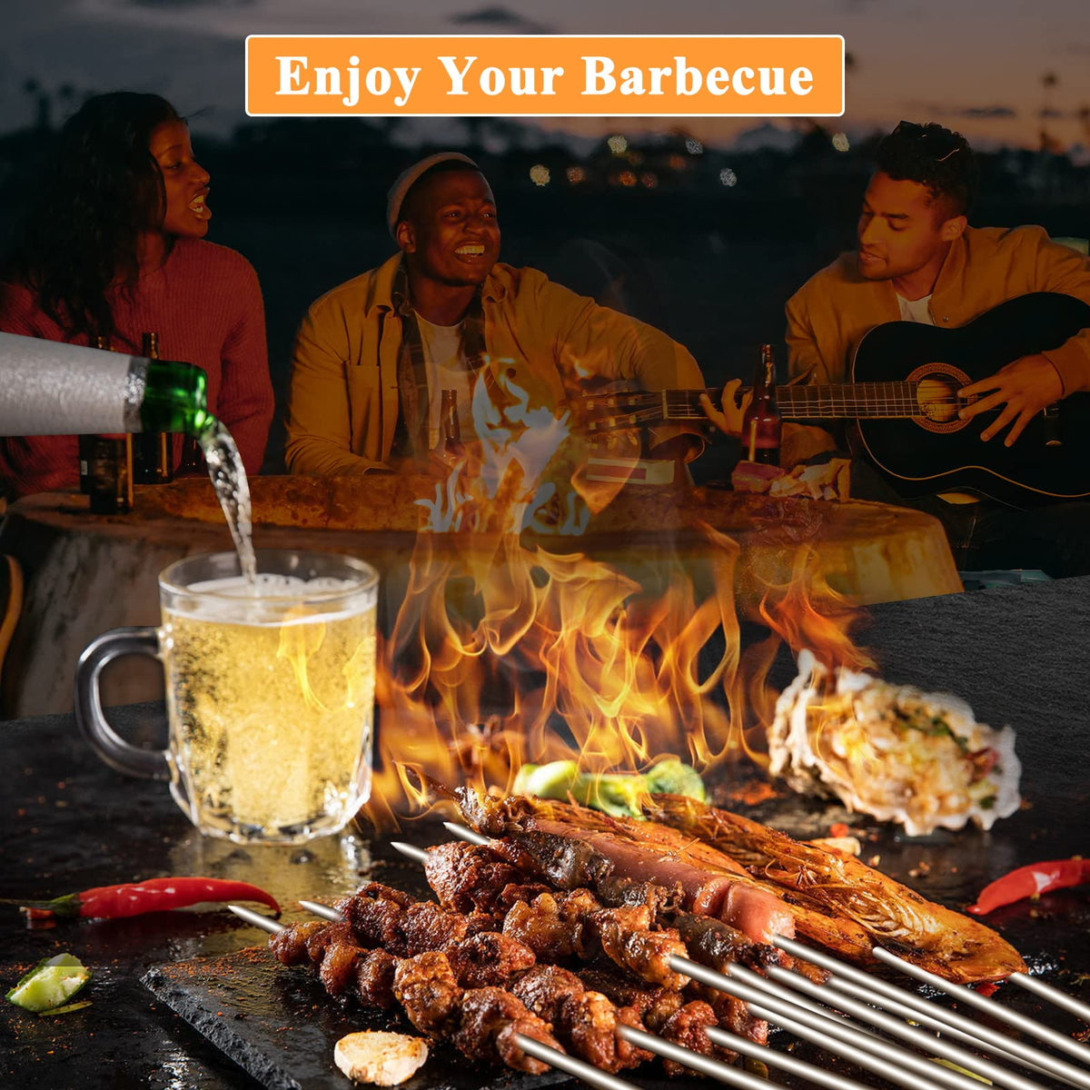 AIMEIKI easy-grip design lets you load and grill with confidence