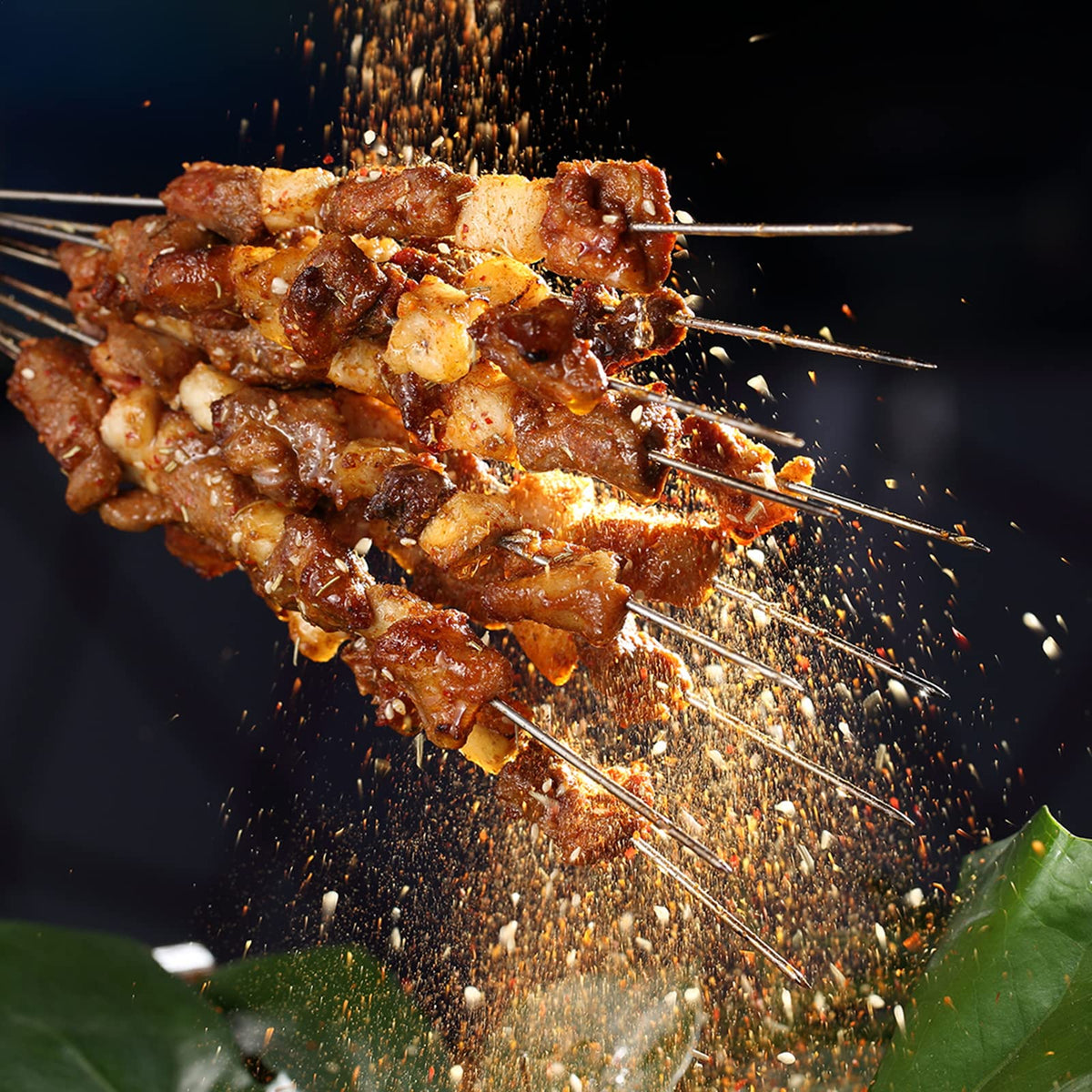 AIMEIKI skewers feature ergonomic handles and smooth edges for safe use