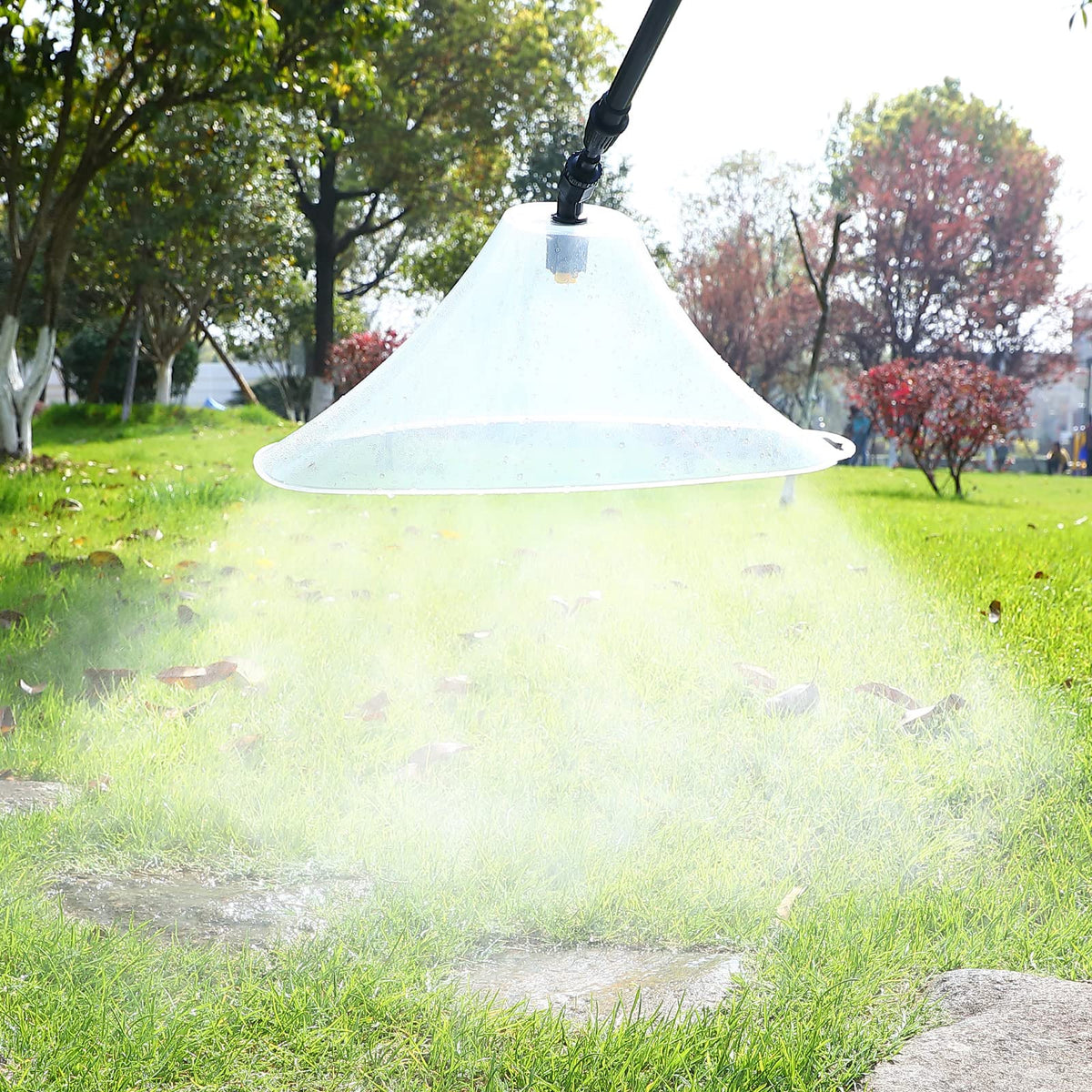 Aimela Drift Guard compatible with backpack sprayers for versatile use