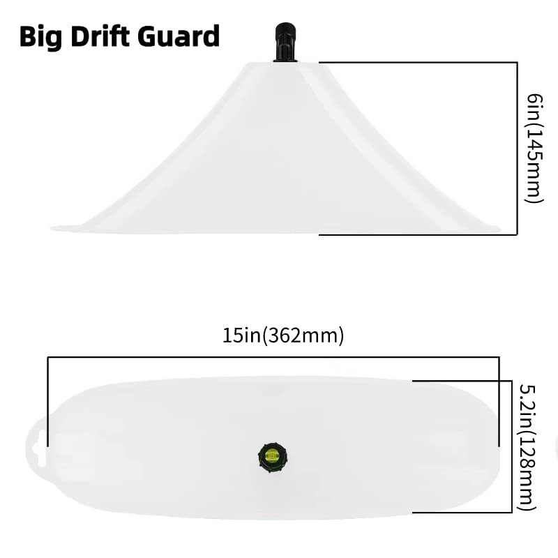 Aimela Drift Guard wind shield protects nearby plants during spraying