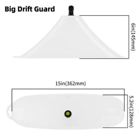 Aimela Drift Guard wind shield protects nearby plants during spraying
