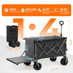 Aimnny heavy-duty wagon frame supports up to 500 lbs on rugged terrain
