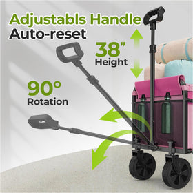 Aimnny pink wagon cart great for garden and yard tasks.