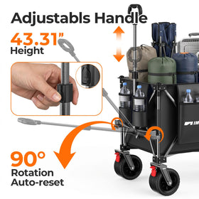 Aimnny side storage supports fishing rods and umbrellas for convenient outings