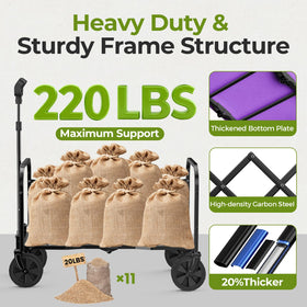 Aimnny wagon adjustable handle extends to 38 inches for comfort