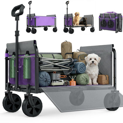 Aimnny wagon folded compact purple for easy storage and transport