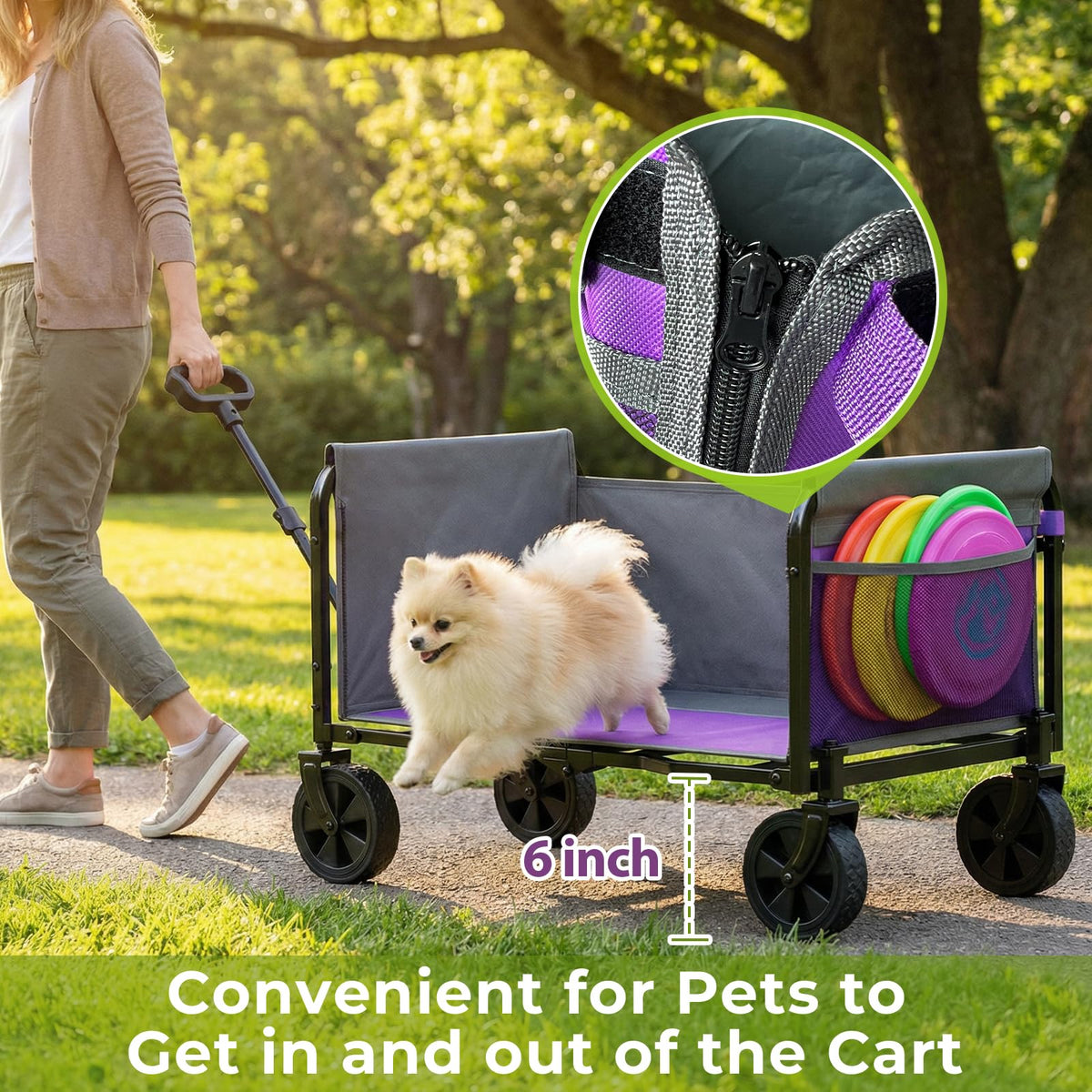 Aimnny wagon low-entry design helps pets step in comfortably